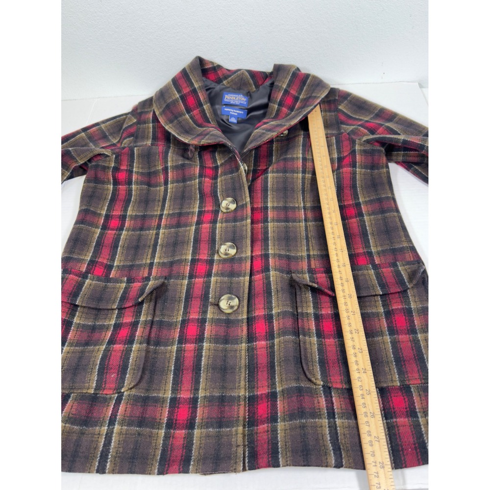 Pendleton Virgin Wool Plaid Lined Blazer Jacket W… - image 9